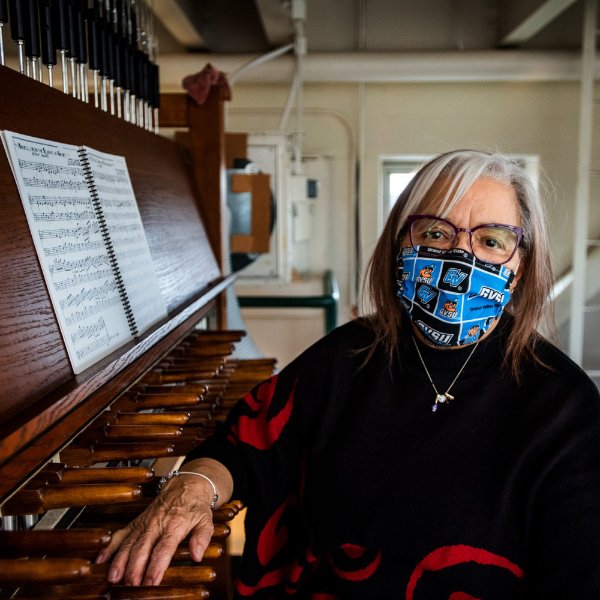 Retired GVSU carillonneur Julianne Vanden Wyngaard.