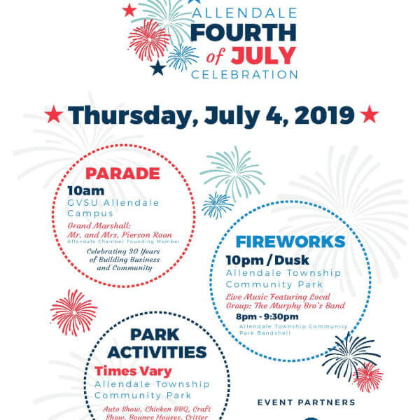 Allendale July 4 celebration flyer 