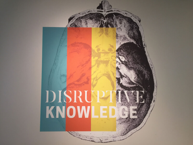 Photo of Disruptive Knowledge exhibit.