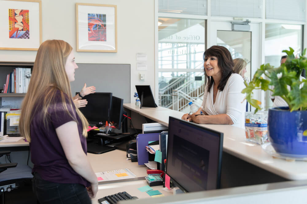 President Mantella toured the Pew Grand Rapids campus on July 2.