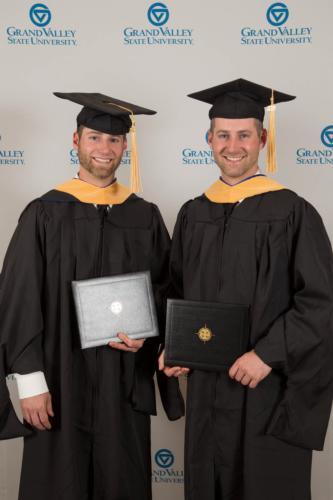 Among graduates are twin brothers Blake and Trevor Begin, who received master's degrees in social work.