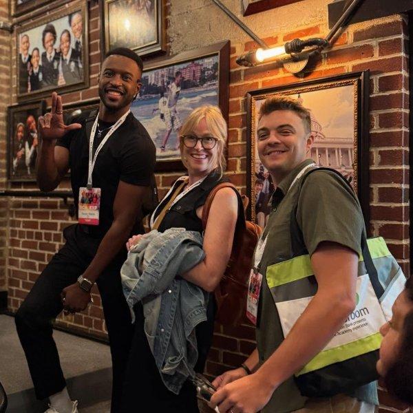 Charter school educators take a tour of the Ron Clark Academy in Atlanta.