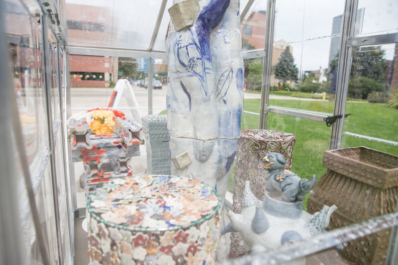 SeoulTech students created nine ceramic columns during the International Ceramics Workshop. Photo by Jess Weal