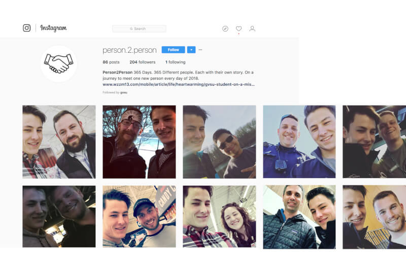 Greg Perkins has set out to meet one new person every day for one year.