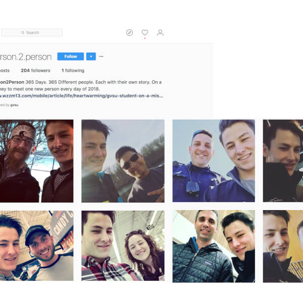 Greg Perkins has set out to meet one new person every day for one year.