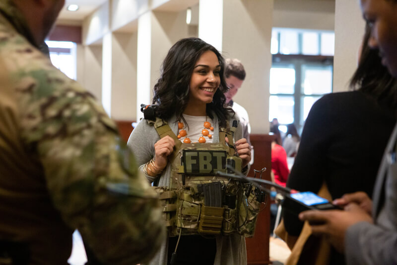 Students had the opportunity to interact with FBI agents during the 2019 FBI Collegiate Academy January 25.