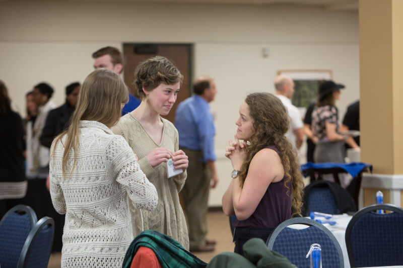 Candid photo of event goers.