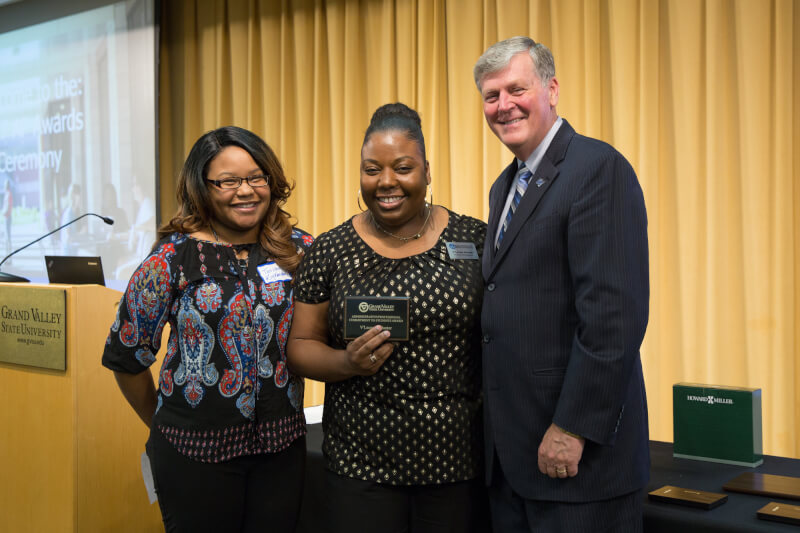 V'Lecea Hunter, enrollment development counselor, won the Commitment to Students award.