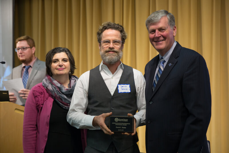David Shultz, supervisor in the Language Resource Center, won the Innovation award.
