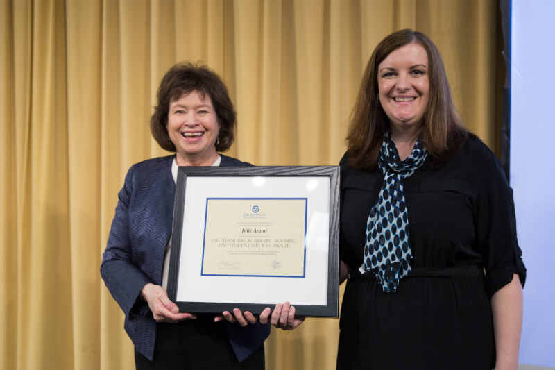Julie Amon-Mattox, senior academic advisor in the CLAS Academic Advising Center, won the  Outstanding Academic Advising and Student Services award.