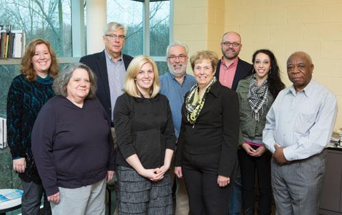 Pictured is the Part-time Faculty Advisory Council; back row, left to right, are Malinda Peterson, Nelson Van Elderen, Tim Bulson, Rodd Lowell, Amber Haywood; front row, left to right, Jayne Dissette, Mandalyn Keeler, Dale Berry and Mambo Mupepi.