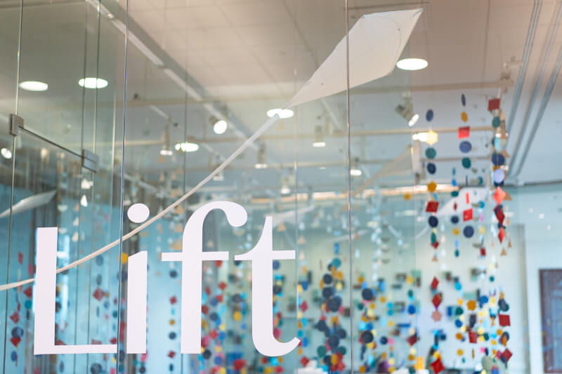 colorful shapes of paper with short phrases