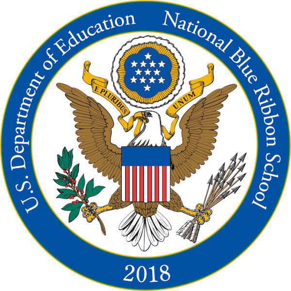 The 2018 National Blue Ribbon School award logo