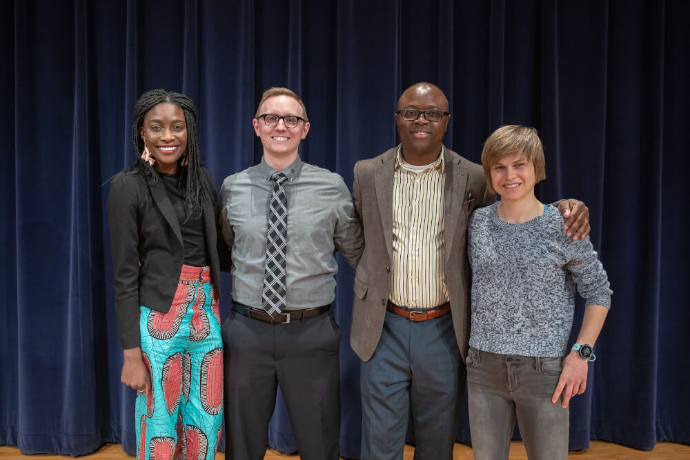 From left: Dami Olufosoye, Michael Stratton, Afo Odhu, Hanna Groeber.