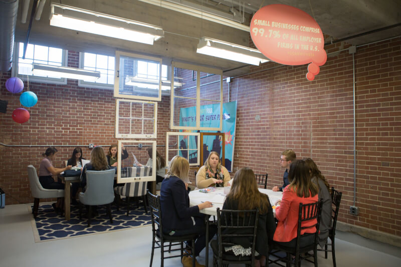 GrandPR staff members working on their communications campaigns during the CreateAthon.