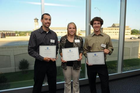 From left, Chris Foster, Leah Bauer and Preston Purdue.