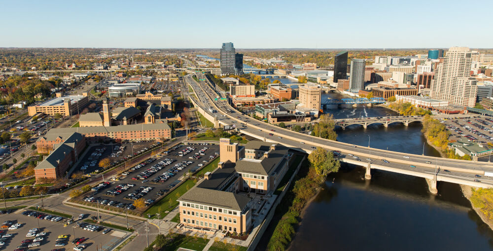 View of downtown Grand Rapids.