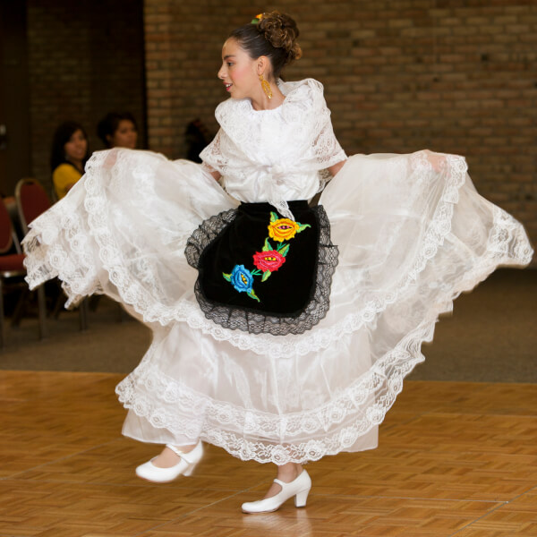 A dancer participates in night of dancing.