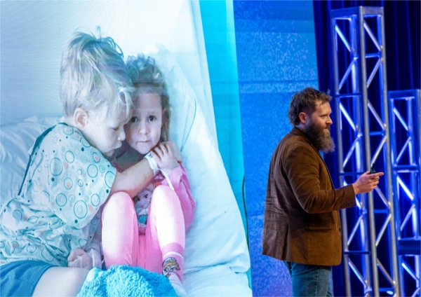 College of Computing Assistant Professor Kevin Maupin speaks as part of Tech Talks: Health & Technology at the DeVos Center's Loosemore Auditorium in Grand Rapids on September 16.