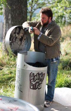 Michael McCallum plays a vagrant who finds a cell phone