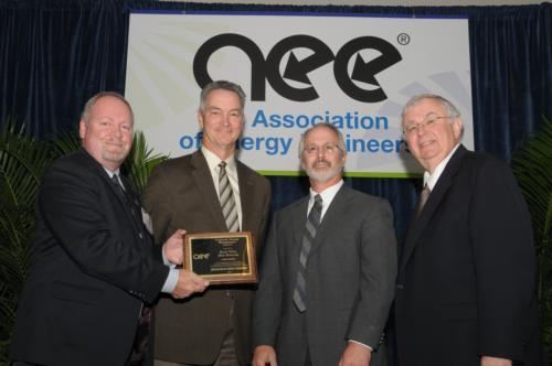 From left, AEE President Bill Younger, Tim Thimmesch, Terry Pahl, and Vice President of AEE Region III Robert Marolt.