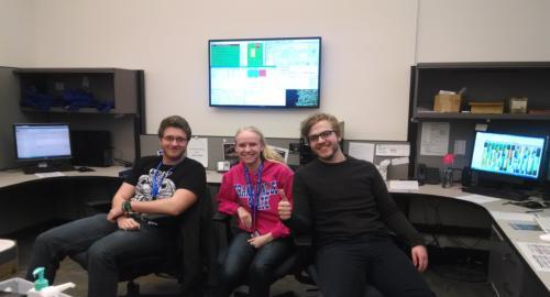 Students working at the IT Help Desk in Allendale.