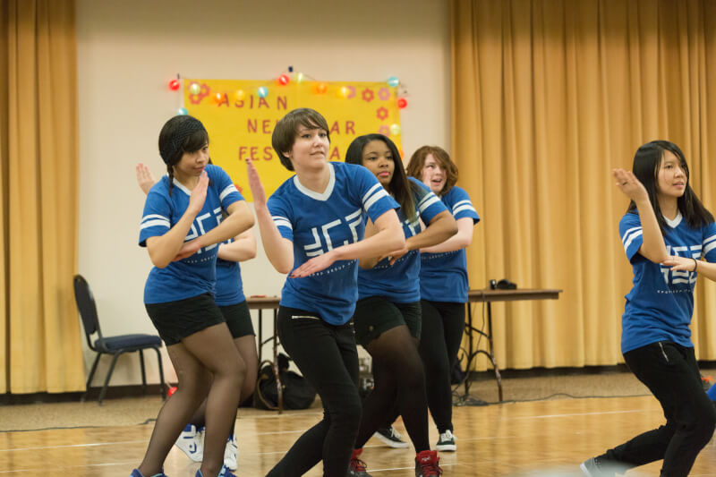 Students perform at the Asian New Year Festival in 2016.