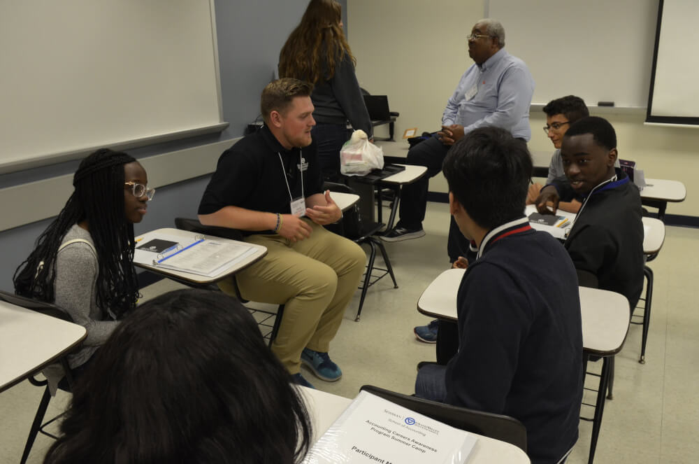 About 15 area high school students are learning what it's like to be a certified public accountant, a tax accountant or an internal auditor. 