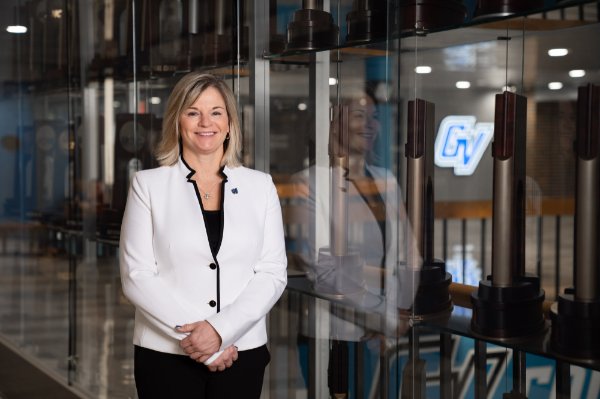 Grand Valley Director of Athletics Keri Becker poses for a photo