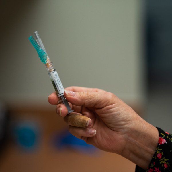 A syringe.