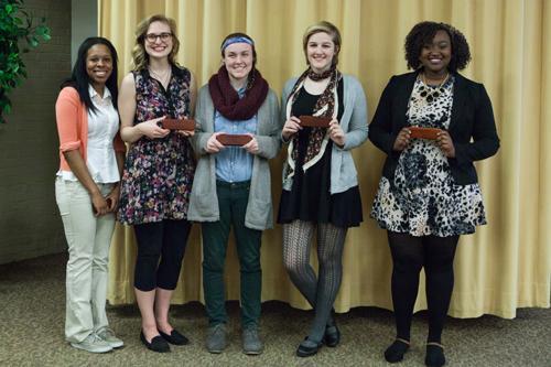 Student award recipients are pictured from the 2015 reception. The deadline to nominate someone for a Celebrating Women award is February 22.