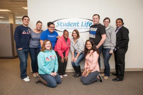Student employees in the Office of Student Life. Student Appreciation Week is March 31-April 4.