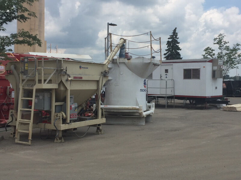Construction of a six-level parking deck is underway on Michigan Street in downtown Grand Rapids.