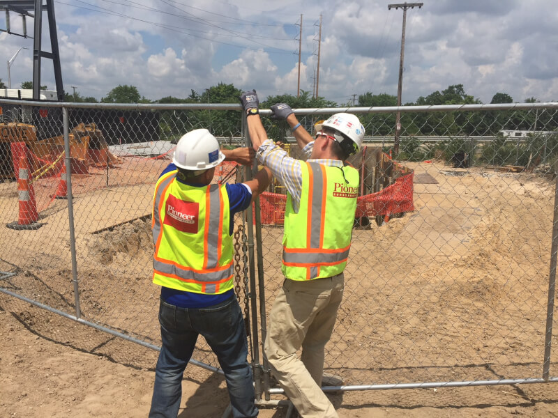 Construction of a six-level parking deck is underway on Michigan Street in downtown Grand Rapids.