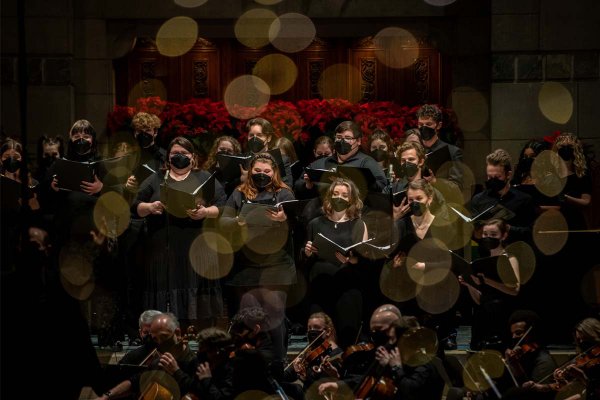 Singers perform at the annual holiday concert
