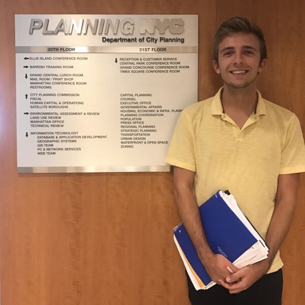 Spencer Wejrowski pictured at the New York City Department of City Planning.