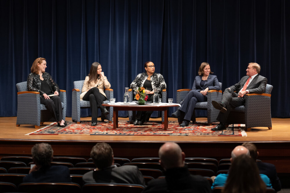A photo of the panelists at the Workforce Transformation event.