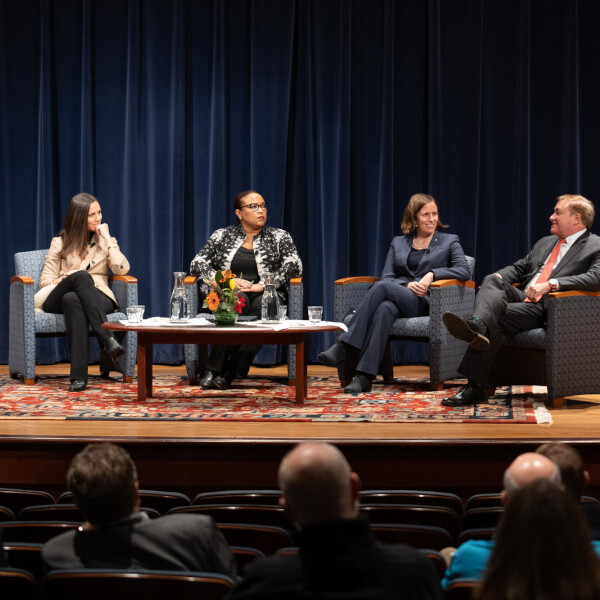 A photo of the panelists at the Workforce Transformation event.
