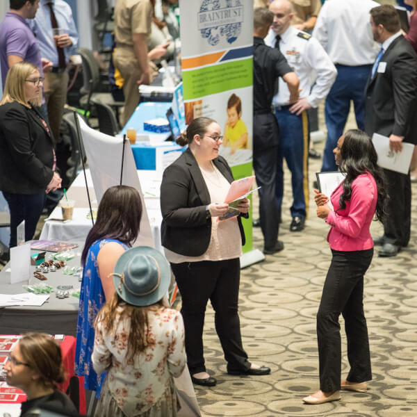 A photo of a past career fair. 