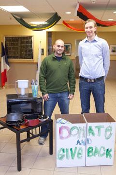 Pictured are Derek Plumb, left, and Douwe Driehuis in Murray Living Center.