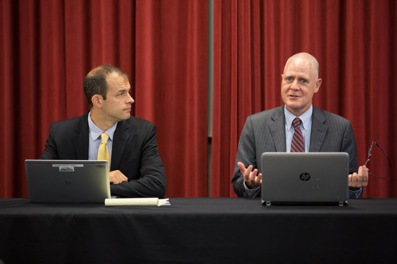 Greg Esposito, left, and Daniel Rodas