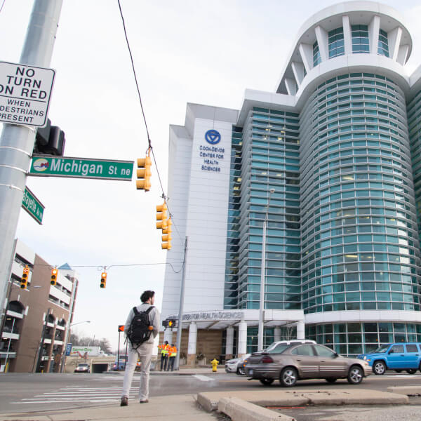 Michigan Street NE in downtown Grand Rapids, between Lafayette and College avenues, will be reduced to one lane in each direction starting March 31. 