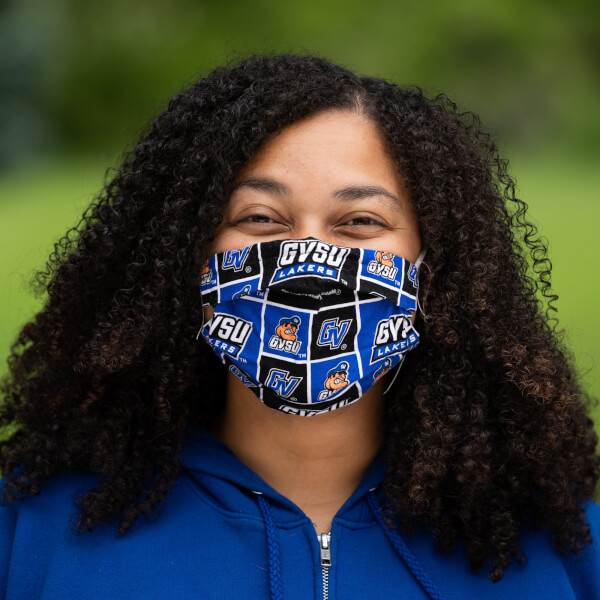 Photo of person wearing face covering.