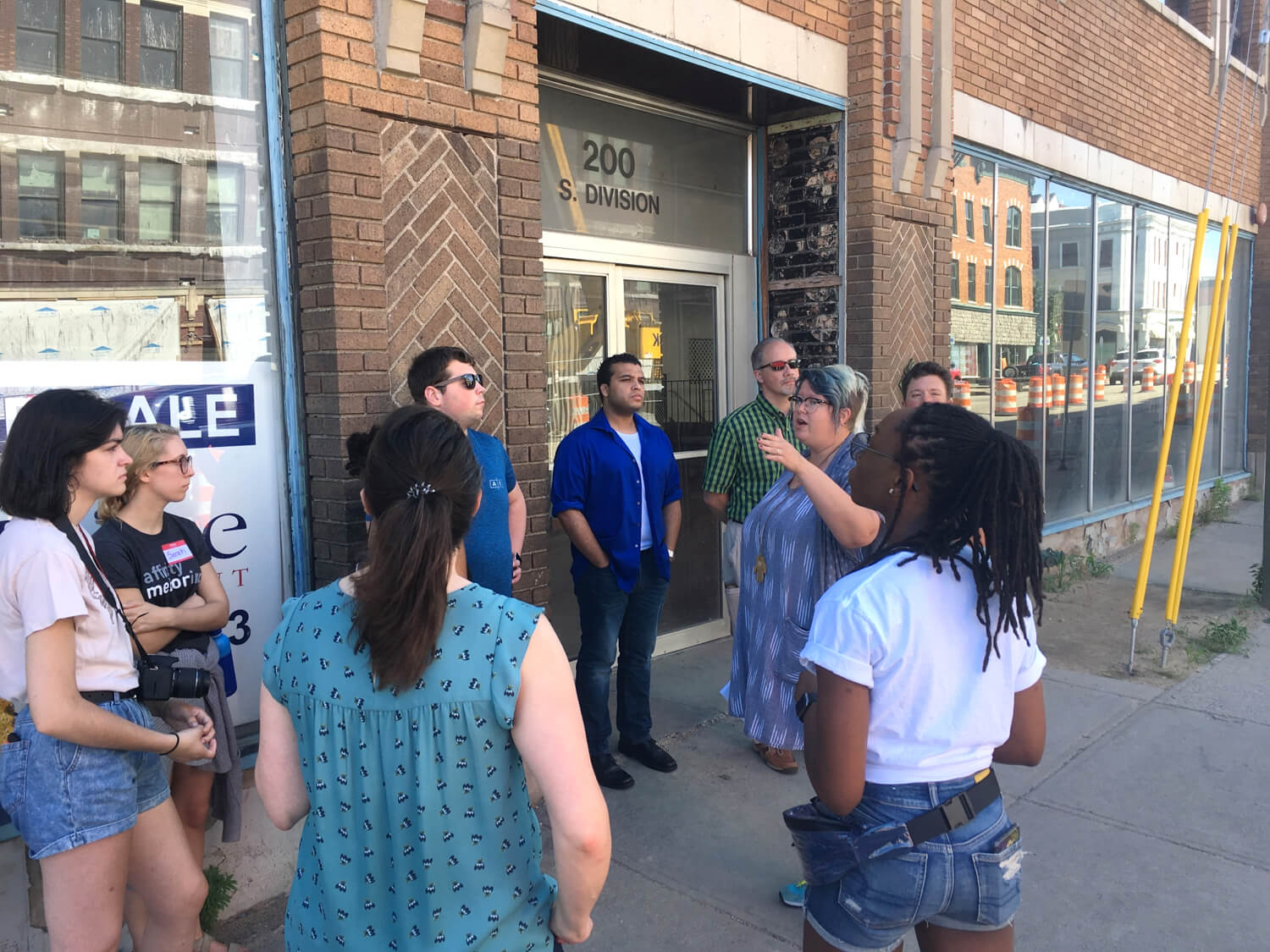 group of people on city tour