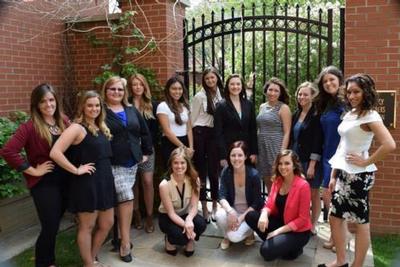   Back (l-r):  Amanda Baarman, Lauren Strachan, Wendy Gentry, Aliana Hoekwater, Byanca Ellul, Mary Greenwell, Kate Berg, Alexandra Hernandez, Kaitlyn Dunneback, Brynn Davis, Alicia Perez -- Front row (l-r): Kelly Ruffer, Molly Whatley, Tabatha Ash
