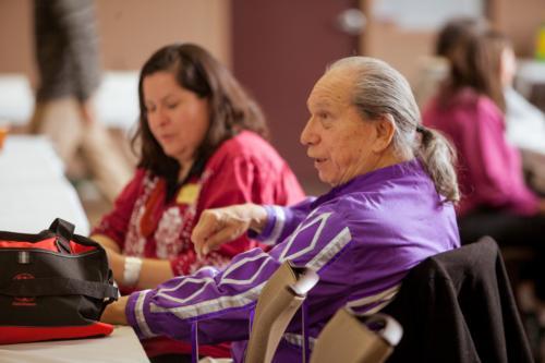 Participants share their stories during an event in Grand Rapids that will help document the experiences of urban Native Americans.