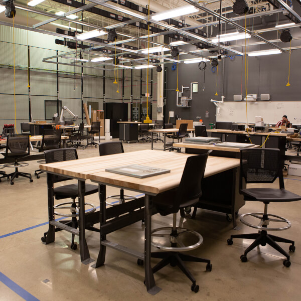 A work space in Grand Valley's Innovation Design Center.