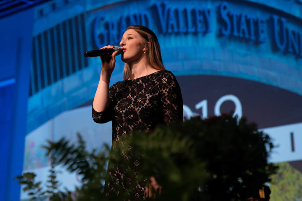 woman singing