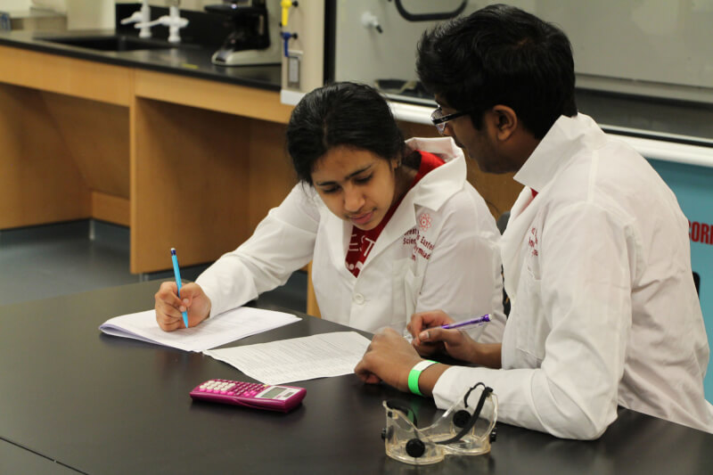 Forest Hills Eastern High School students competing in a forensics challenge.