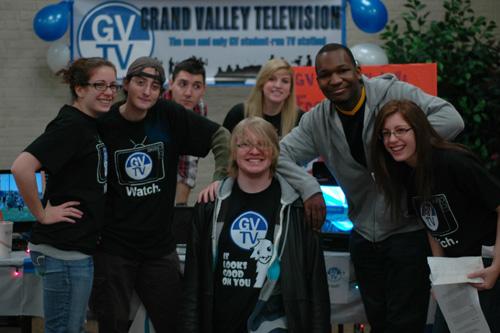 GVTV students include Christina Choriatis, far right, who produced the talk show that won first place. 